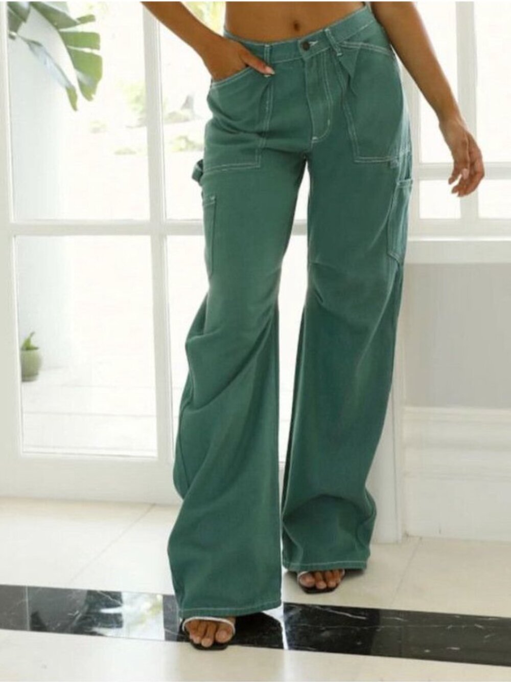 Lioness Miami Vice Pants -Forest Green XXS